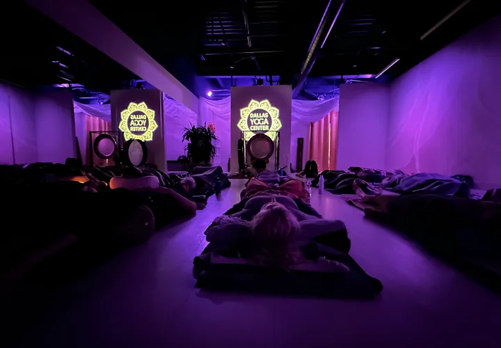 Candlelight Flow yoga class at Dallas Yoga Center