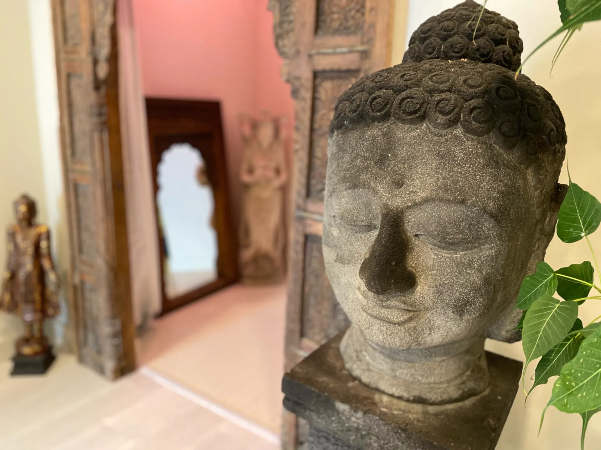 A warm, light-filled yoga studio at Dallas Yoga Center in Oak Lawn